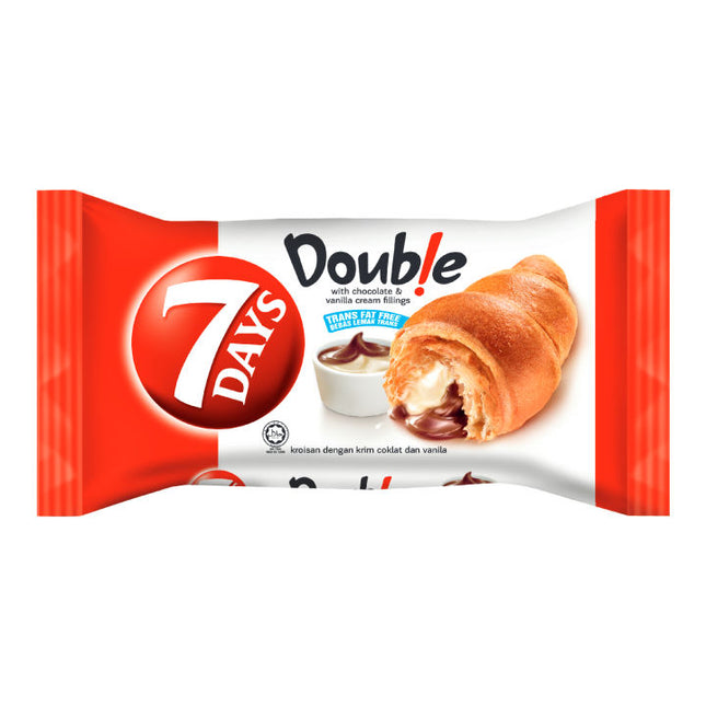 7 Days Double Croissant Chocolate and Vanilla Flavoured Cream Filling