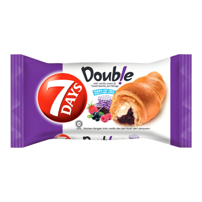 7 Days Double Croissant Vanilla and Forest Berries Flavoured Cream Filling