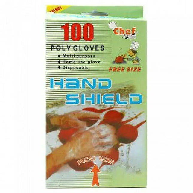 HAND SHIELD 100 POLY GLOVES