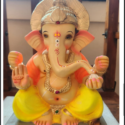 Lattu Ganpati  Idol 8"