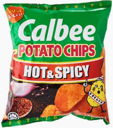 Calbee Crispy Potato Chips - Hot & Spicy