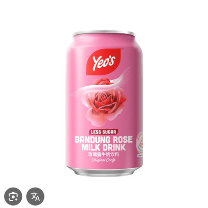 Yeo's Bandung Rose Milk Drink Less Sugar 300ml