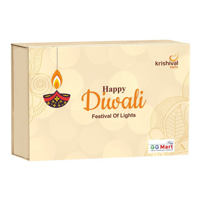 Krishival Festive Grandeure Diwali gift box – cream Happy Diwali packaging