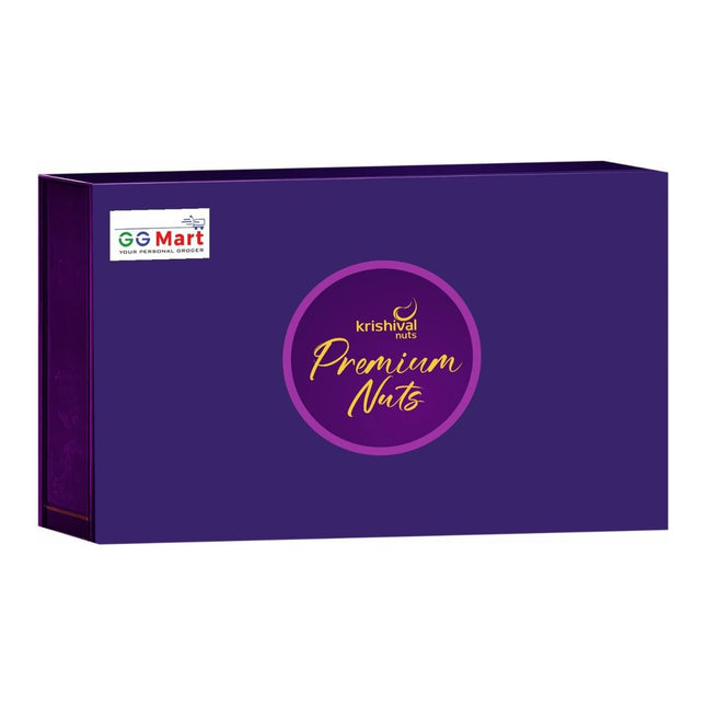 Krishival Sparklight Treat Diwali gift box – deep purple Premium Nuts packaging